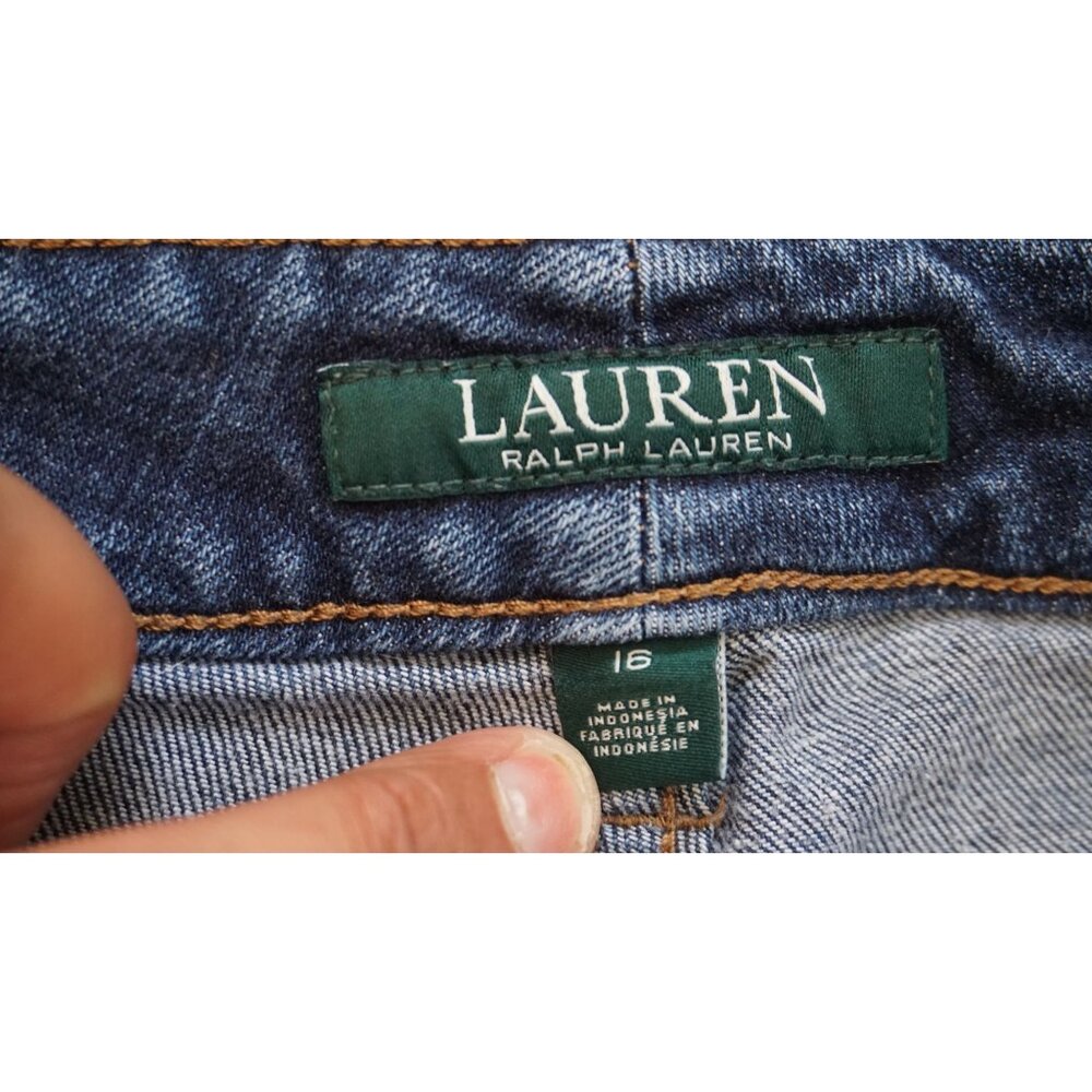 Lauren Ralph Lauren Women Blue Straight Jeans – Size 16 (Curvy Fit) - Picture 5 of 11